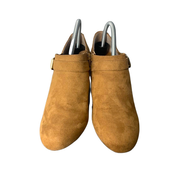 American Eagle Outfitters Womens Tan Suede Ankle Boots Size 9 With Buckle - Picture 2 of 8